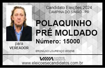 Candidato POLAQUINHO PRÉ MOLDADO 2024 - CAMPINA DO SIMÃO - Eleições