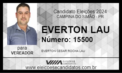 Candidato EVERTON LAU 2024 - CAMPINA DO SIMÃO - Eleições