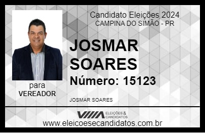 Candidato JOSMAR SOARES 2024 - CAMPINA DO SIMÃO - Eleições