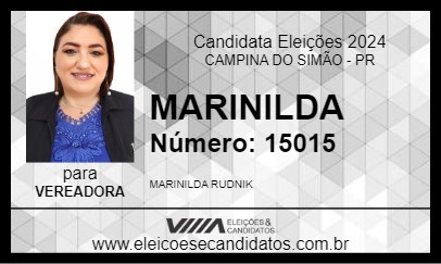 Candidato MARINILDA 2024 - CAMPINA DO SIMÃO - Eleições