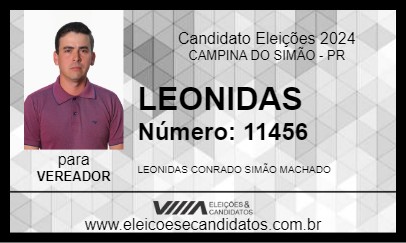 Candidato LEONIDAS 2024 - CAMPINA DO SIMÃO - Eleições