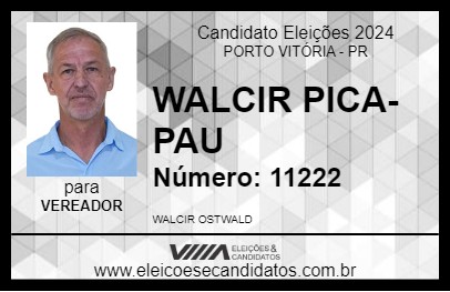 Candidato WALCIR PICA-PAU 2024 - PORTO VITÓRIA - Eleições