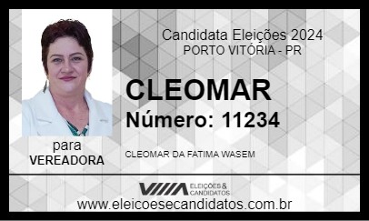 Candidato CLEOMAR 2024 - PORTO VITÓRIA - Eleições