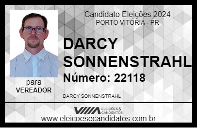 Candidato DARCY SONNENSTRAHL 2024 - PORTO VITÓRIA - Eleições