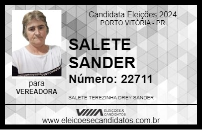 Candidato SALETE SANDER 2024 - PORTO VITÓRIA - Eleições