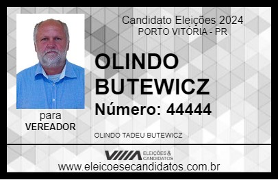 Candidato OLINDO BUTEWICZ 2024 - PORTO VITÓRIA - Eleições