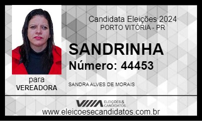 Candidato SANDRINHA 2024 - PORTO VITÓRIA - Eleições