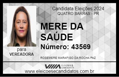 Candidato MERE DA SAÚDE 2024 - QUATRO BARRAS - Eleições