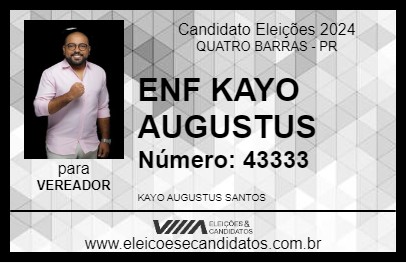 Candidato ENF KAYO AUGUSTUS 2024 - QUATRO BARRAS - Eleições