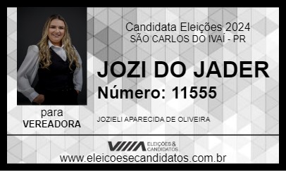 Candidato JOZI DO JADER 2024 - SÃO CARLOS DO IVAÍ - Eleições