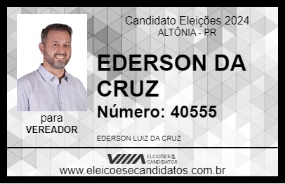 Candidato EDERSON DA CRUZ 2024 - ALTÔNIA - Eleições