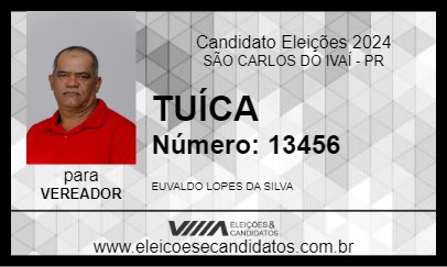 Candidato TUÍCA 2024 - SÃO CARLOS DO IVAÍ - Eleições