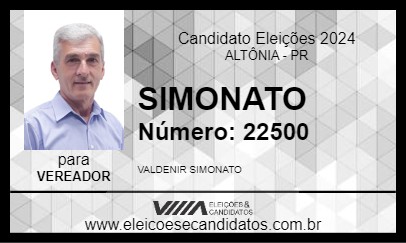 Candidato SIMONATO 2024 - ALTÔNIA - Eleições