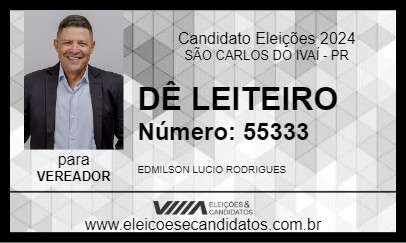 Candidato DÊ LEITEIRO 2024 - SÃO CARLOS DO IVAÍ - Eleições