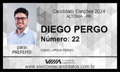 Candidato DIEGO PERGO 2024 - ALTÔNIA - Eleições