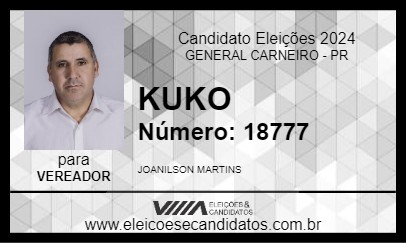 Candidato KUKO 2024 - GENERAL CARNEIRO - Eleições