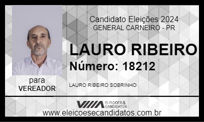 Candidato LAURO RIBEIRO 2024 - GENERAL CARNEIRO - Eleições