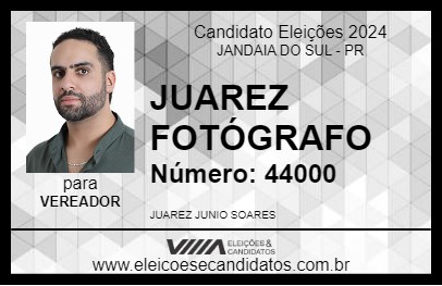 Candidato JUAREZ FOTÓGRAFO 2024 - JANDAIA DO SUL - Eleições