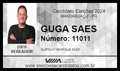 Candidato GUGA SAES 2024 - MANDAGUAÇU - Eleições