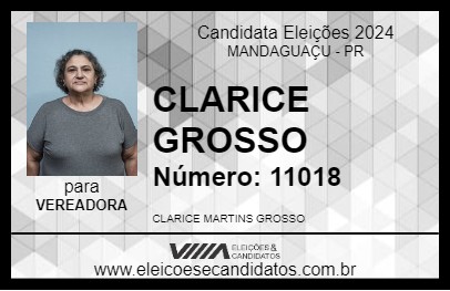 Candidato CLARICE GROSSO 2024 - MANDAGUAÇU - Eleições