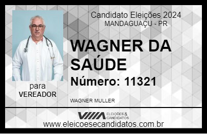 Candidato WAGNER DA SAÚDE 2024 - MANDAGUAÇU - Eleições