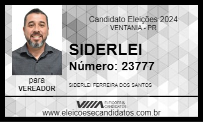 Candidato SIDERLEI 2024 - VENTANIA - Eleições