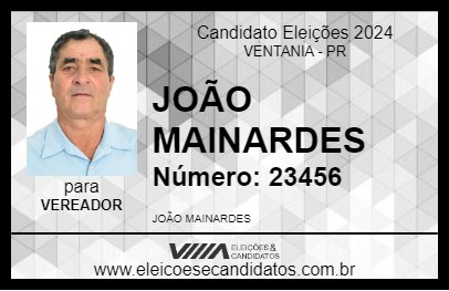 Candidato JOÃO MAINARDES 2024 - VENTANIA - Eleições