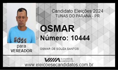 Candidato OSMAR 2024 - TUNAS DO PARANÁ - Eleições