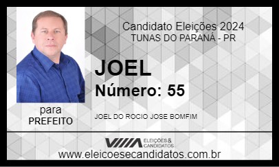 Candidato JOEL 2024 - TUNAS DO PARANÁ - Eleições