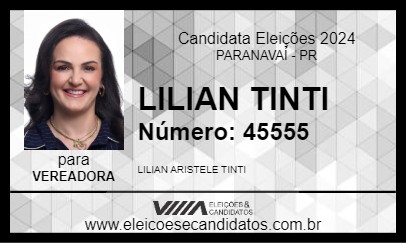 Candidato LILIAN TINTI 2024 - PARANAVAÍ - Eleições