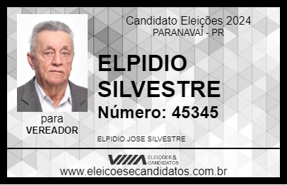 Candidato ELPIDIO SILVESTRE 2024 - PARANAVAÍ - Eleições