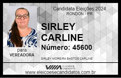 Candidato SIRLEY CARLINE 2024 - RONDON - Eleições