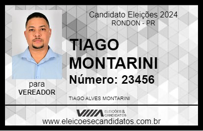 Candidato TIAGO MONTARINI 2024 - RONDON - Eleições