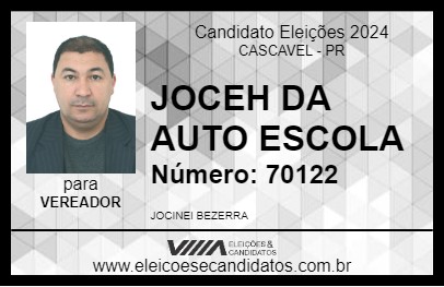 Candidato JOCEH DA AUTO ESCOLA 2024 - CASCAVEL - Eleições