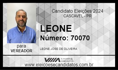 Candidato LEONE 2024 - CASCAVEL - Eleições