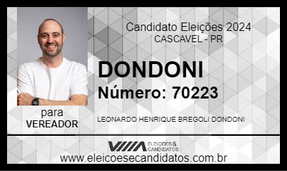 Candidato DONDONI 2024 - CASCAVEL - Eleições