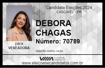 Candidato DEBORA CHAGAS 2024 - CASCAVEL - Eleições