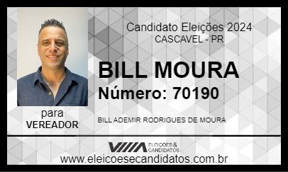 Candidato BILL MOURA 2024 - CASCAVEL - Eleições