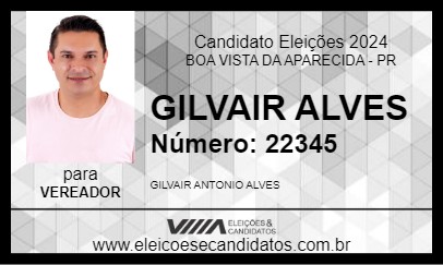 Candidato GILVAIR ALVES 2024 - BOA VISTA DA APARECIDA - Eleições