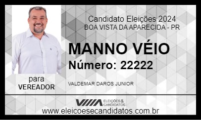 Candidato MANNO VÉIO 2024 - BOA VISTA DA APARECIDA - Eleições