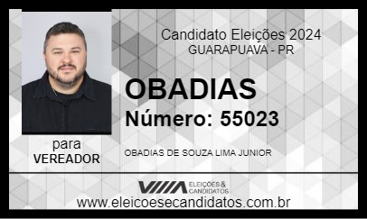 Candidato OBADIAS 2024 - GUARAPUAVA - Eleições