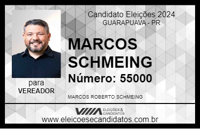 Candidato MARCOS SCHMEING 2024 - GUARAPUAVA - Eleições