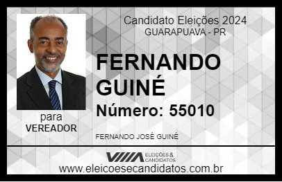 Candidato FERNANDO GUINÉ 2024 - GUARAPUAVA - Eleições