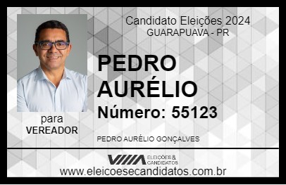 Candidato PEDRO AURÉLIO 2024 - GUARAPUAVA - Eleições