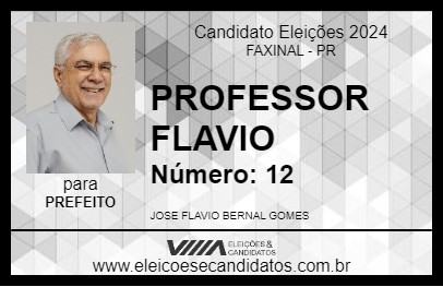 Candidato PROFESSOR FLAVIO 2024 - FAXINAL - Eleições