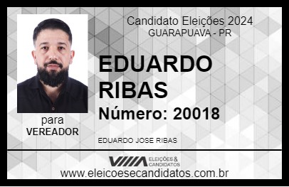 Candidato EDUARDO RIBAS 2024 - GUARAPUAVA - Eleições