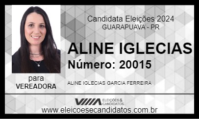 Candidato ALINE IGLECIAS 2024 - GUARAPUAVA - Eleições