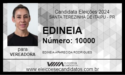 Candidato EDINEIA 2024 - SANTA TEREZINHA DE ITAIPU - Eleições