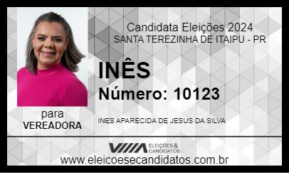 Candidato INÊS 2024 - SANTA TEREZINHA DE ITAIPU - Eleições