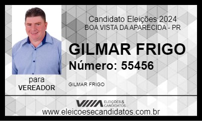 Candidato GILMAR FRIGO 2024 - BOA VISTA DA APARECIDA - Eleições